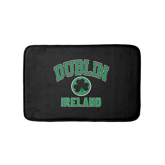Dublin Varsity Style Kleeblatt Green Print Badematte (Vorderseite)