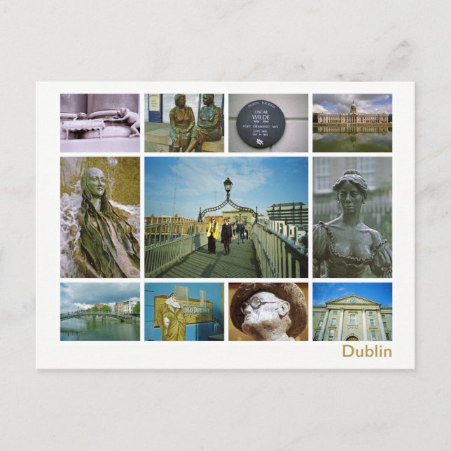 Dubliner Multi-Image Postkarte (Vorderseite)