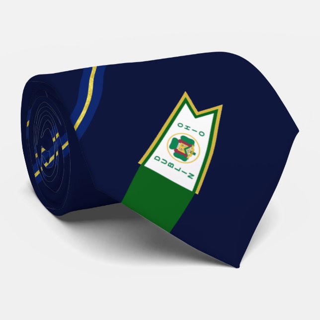 Dubliner (Ohio) Stadtflagge Neck Tie Krawatte (Gerollt)