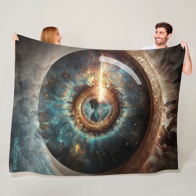 Dubman Designs: Auge Gottes, Fluss der Hoffnung Fleecedecke (Beispiel)