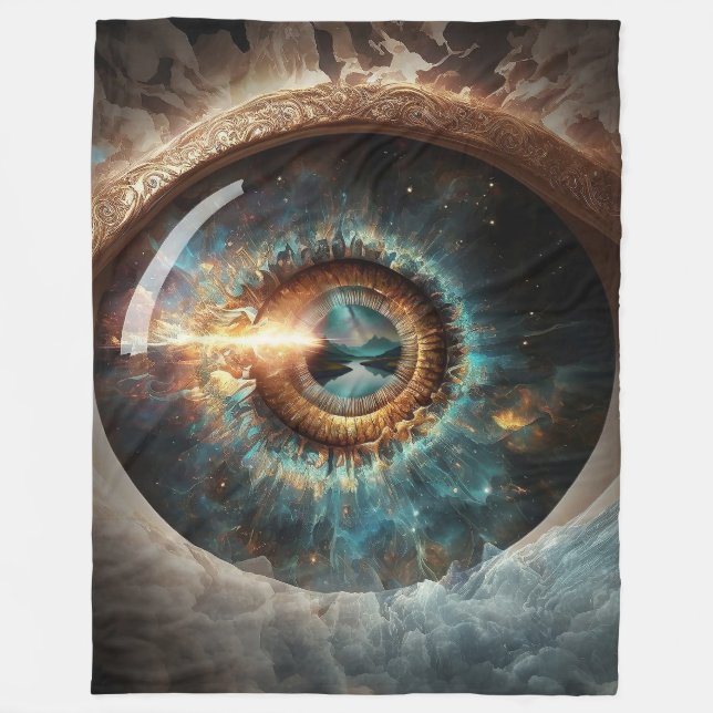 Dubman Designs: Auge Gottes, Fluss der Hoffnung Fleecedecke (Vorderseite)
