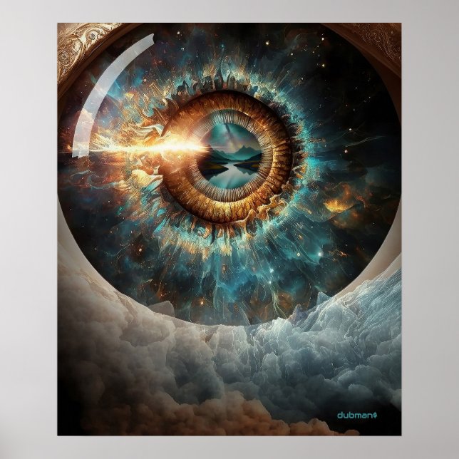 Dubman Designs: Auge Gottes, Fluss der Hoffnung Poster (Vorne)
