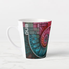 Dubman Designs: Fibonacci-Mosaik-Spiral-Monogramm Milchtasse