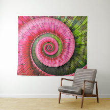 Dubman Designs: Leuchtendes Pink und Grün Fibonacc