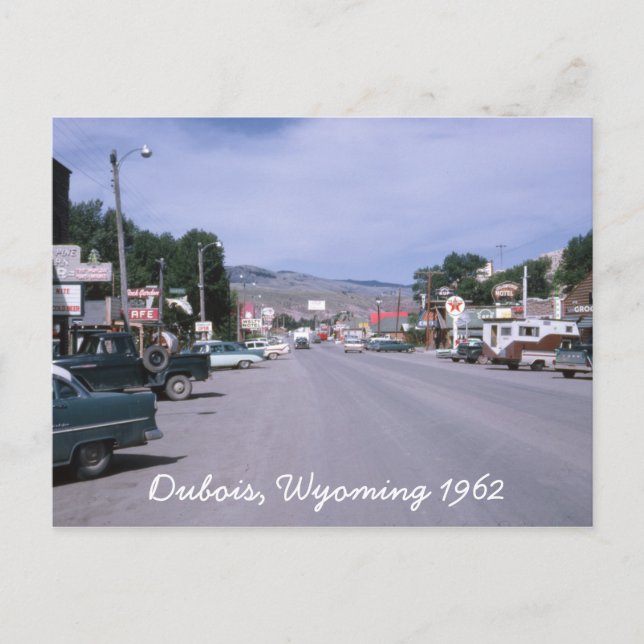 Dubois Wyoming 1962 Postkarte (Vorderseite)