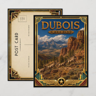 Dubois Wyoming Vintage Art Deco Golden Age Postkarte