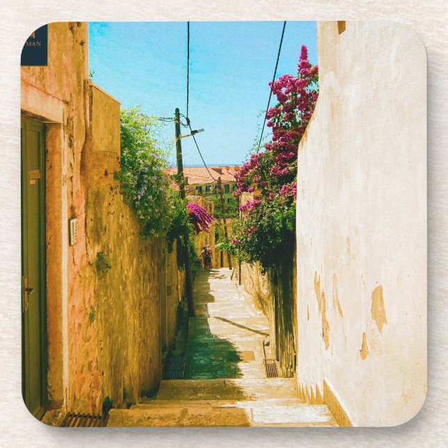 Dubrovnik Allee - Kroatien Getränkeuntersetzer (Vorderseite)