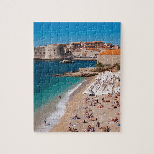 Dubrovnik Altstadt und Banje Beach Puzzle (Vertikal)