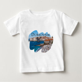 Dubrovnik: Aussicht auf Strand und Altstadt Baby T-shirt