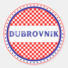 Dubrovnik City Pride Emblem – Croatian Identity Runder Aufkleber