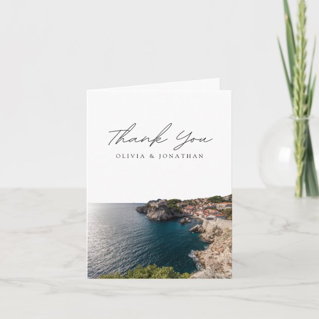 Dubrovnik Croatia Blank Thank You Card Dankeskarte (Vorderseite)