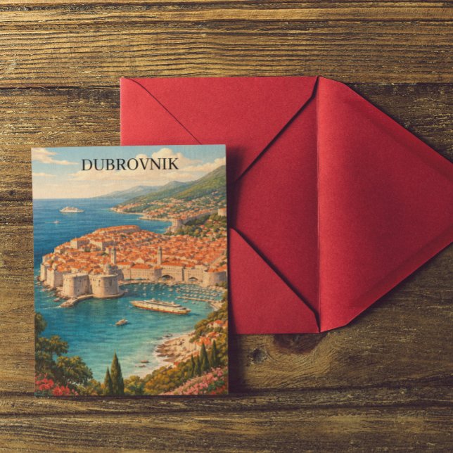 Dubrovnik, Croatia – Pearl of the Adriatic Travel Postkarte (Dubrovnik, Croatia – Pearl of the Adriatic Travel Postcard)