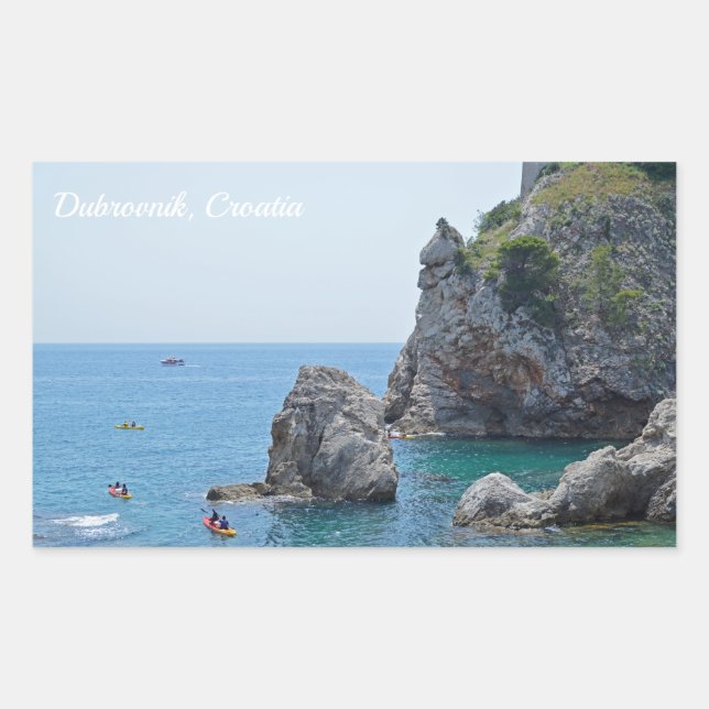 Dubrovnik Croatia Rocks Holiday Rechteckiger Aufkleber (Vorderseite)
