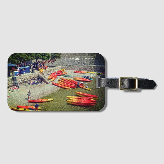 Dubrovnik Croatia West Wall Holiday Gepäckanhänger (Vorderseite (Horizontal))