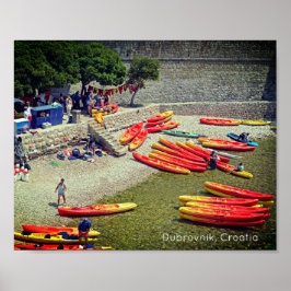 Dubrovnik Croatia West Wall Holiday Poster