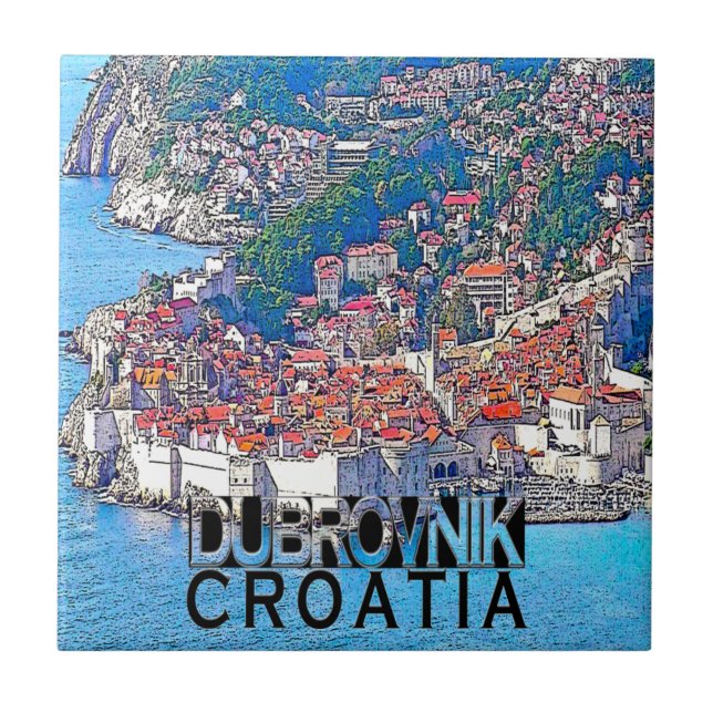 Dubrovnik Fliese (Vorderseite)
