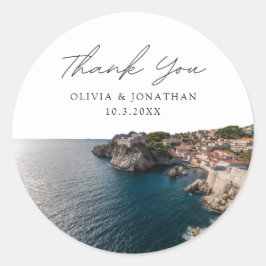 Dubrovnik Gastgeschenk Hochzeit Foto Vielen Dank Runder Aufkleber