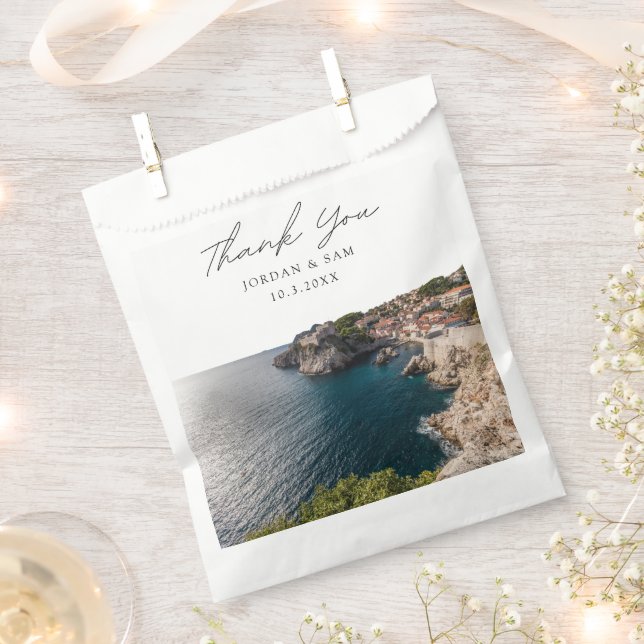 Dubrovnik Gastgeschenk Hochzeit Kroatisch Danke Fo Geschenktütchen (Ausgeschnitten)