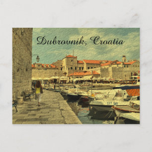 Dubrovnik Hafen Kroatien Postkarte