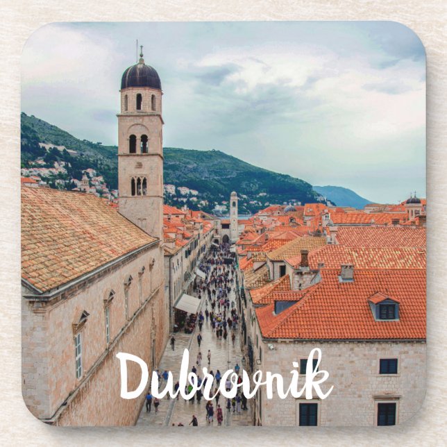 Dubrovnik Hauptstraße, Kroatien Getränkeuntersetzer (Vorderseite)