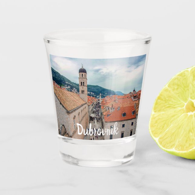 Dubrovnik Hauptstraße, Kroatien Schnapsglas (Vorderseite)