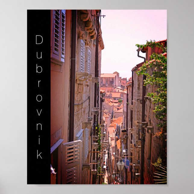 Dubrovnik Inside the Old City Walls III Poster (Vorne)