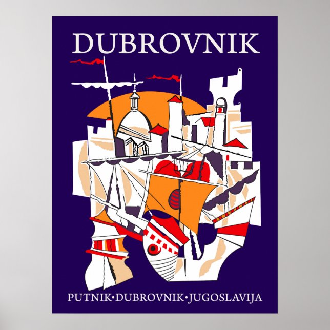 Dubrovnik, Jugoslawien Poster (Vorne)