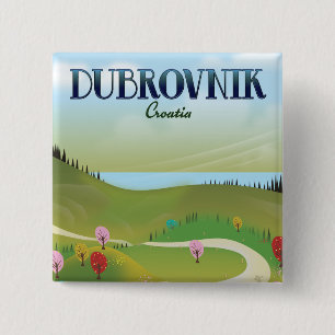 dubrovnik Kroatia Landschaftsposter. Button