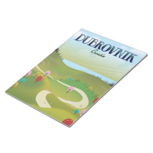 dubrovnik Kroatia Landschaftsposter. Notizblock