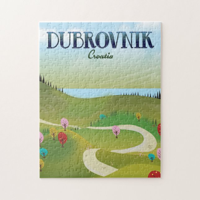 dubrovnik Kroatia Landschaftsposter. Puzzle (Vertikal)