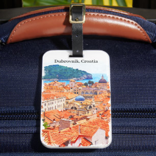 Dubrovnik Kroatien Aquarellmalerei Gepäckanhänger