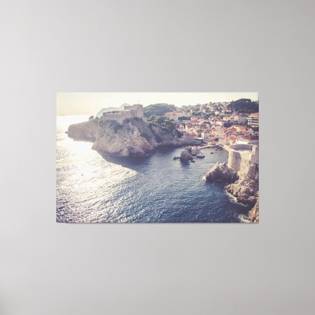 Dubrovnik Kroatien bei Sunset 60x38 Große Leinwand (Vorderseite)