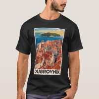Dubrovnik Kroatien Illustration Reisen Vintag