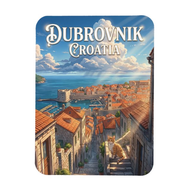 Dubrovnik, Kroatien Kroatien Magnet (Vertikal)