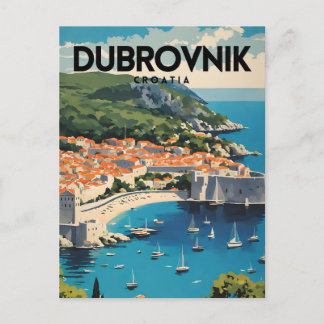Dubrovnik Kroatien Nostalgic Vintage Reise Postkarte