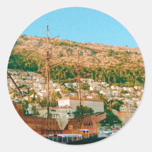 Dubrovnik Kroatien Reise Runder Aufkleber