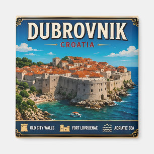 🧲 Dubrovnik Kroatien Reiseerinnerung für Besucher Magnet