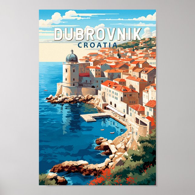 Dubrovnik Kroatien Reisen Kunst, Dichtung und Musi Poster (Vorne)