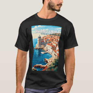 Dubrovnik Kroatien Reisen Kunst, Dichtung und Musi T-Shirt