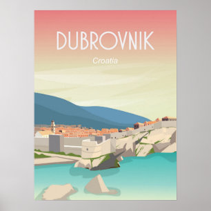 Dubrovnik Kroatien Reiseposter dubrovnik Altstadt Poster