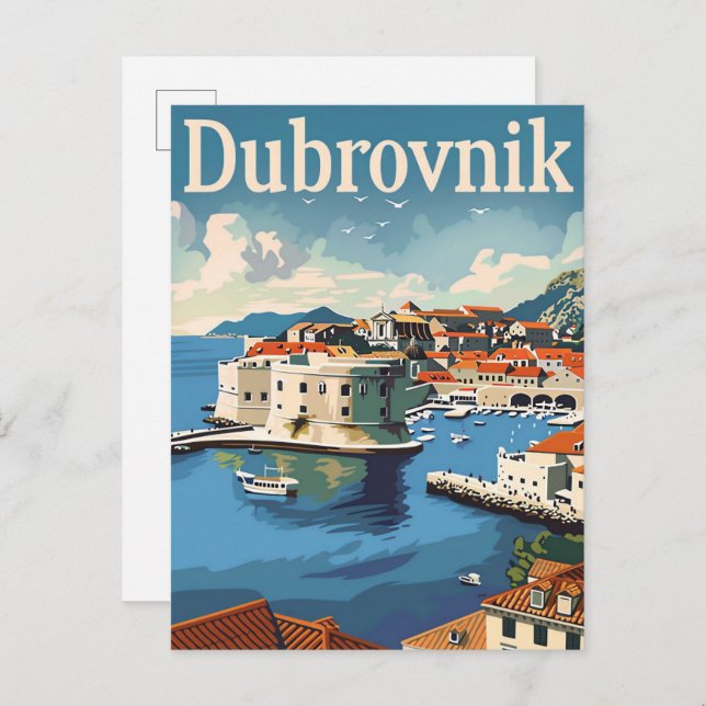Dubrovnik Kroatien Ristorante della Carrà Postkarte (Vorne/Hinten)
