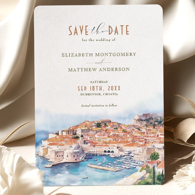 Dubrovnik Kroatien Save the Date Zielort Einladung (Von Creator hochgeladen)