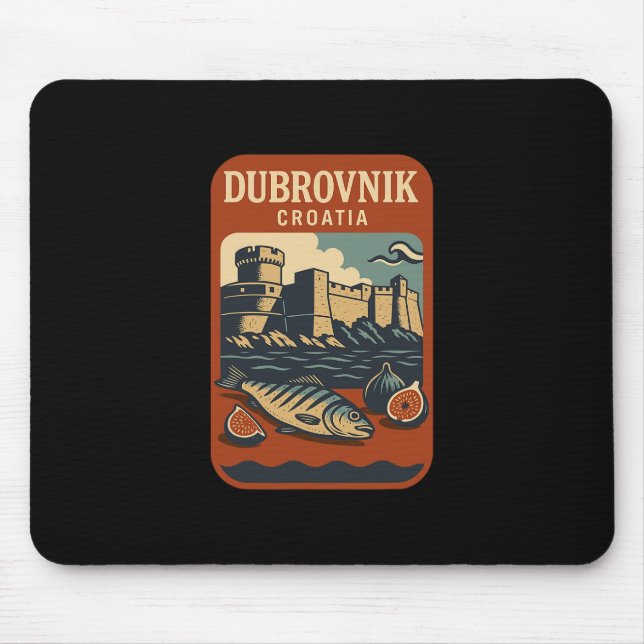 Dubrovnik Kroatien Souvenir kroatische Lebensmitte Mousepad (Vorne)