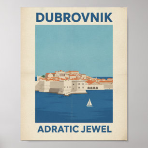 Dubrovnik Kroatien Vintage-Reiseposter - Adriatisc Poster