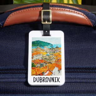 Dubrovnik Kroatien Wasserfarben Ölpaint Postcard Gepäckanhänger