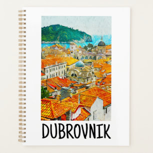 Dubrovnik Kroatien Wasserfarben Ölpaint Postcard Planer