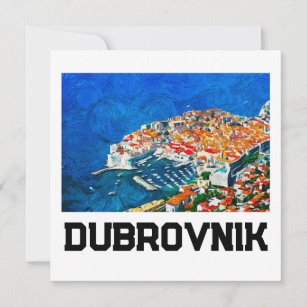 Dubrovnik Kroatien Wasserfarbenfrohe Ölfarbe