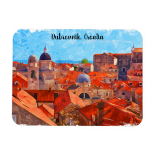Dubrovnik Kroatien Wasserfarbenmalerei Magnet
