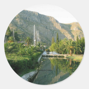 Dubrovnik Landschaft Kroatien Runder Aufkleber