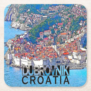 Dubrovnik Rechteckiger Pappuntersetzer